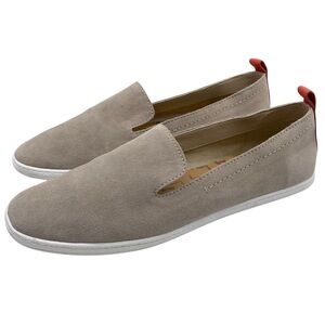 Dolce Vita Womens Shoes Slip On Sneakers Sz 9 Tan Suede Leather Flat Casual